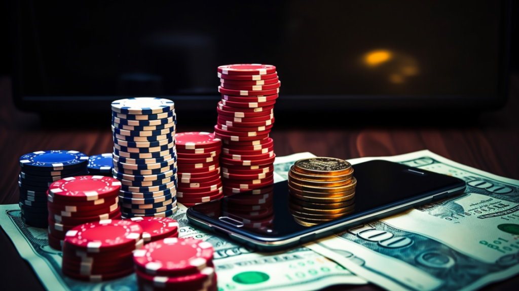 money, chips and phone